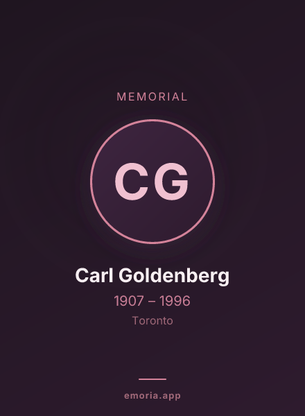 Memorial portrait of Carl Goldenberg