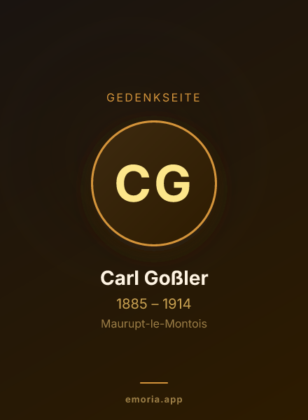Gedenkportrait von Carl Goßler
