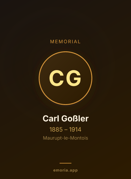 Memorial portrait of Carl Goßler
