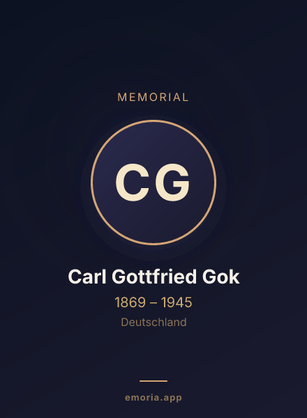 Memorial portrait of Carl Gottfried Gok