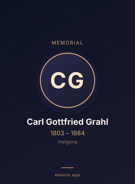Memorial portrait of Carl Gottfried Grahl