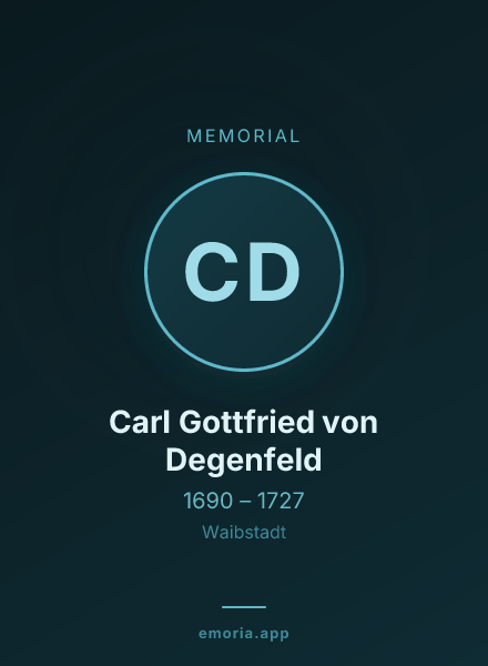 Memorial portrait of Carl Gottfried von Degenfeld