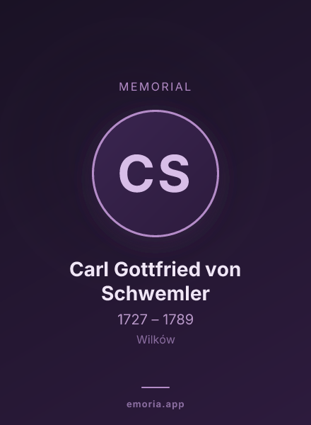Memorial portrait of Carl Gottfried von Schwemler