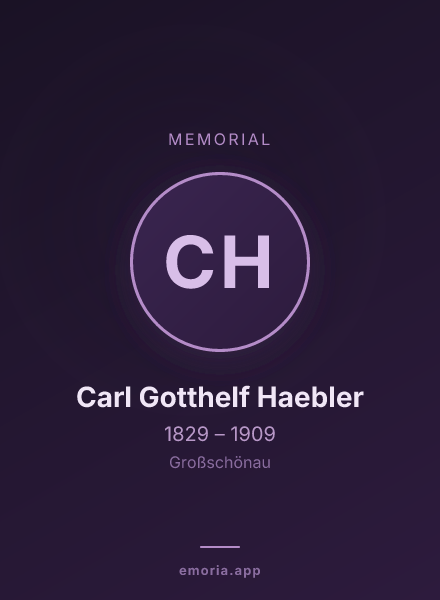 Memorial portrait of Carl Gotthelf Haebler