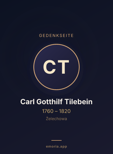 Gedenkportrait von Carl Gotthilf Tilebein