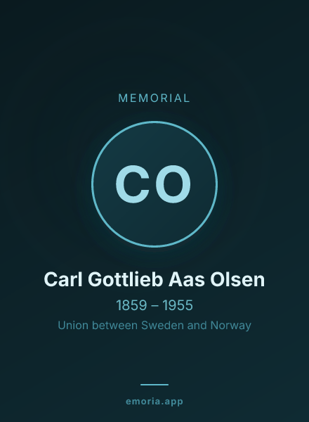 Memorial portrait of Carl Gottlieb Aas Olsen