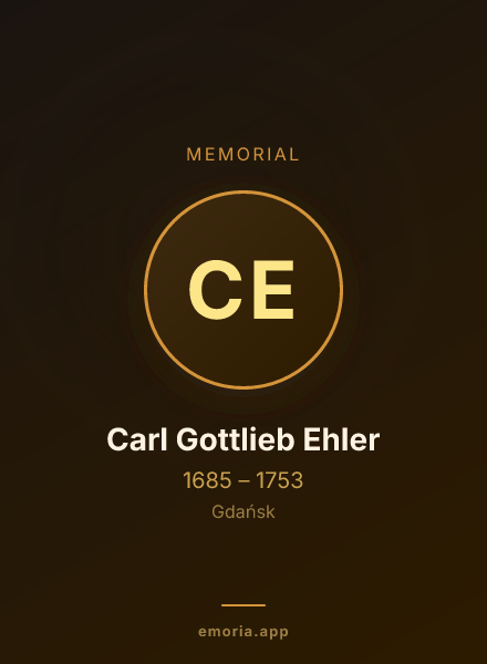 Memorial portrait of Carl Gottlieb Ehler