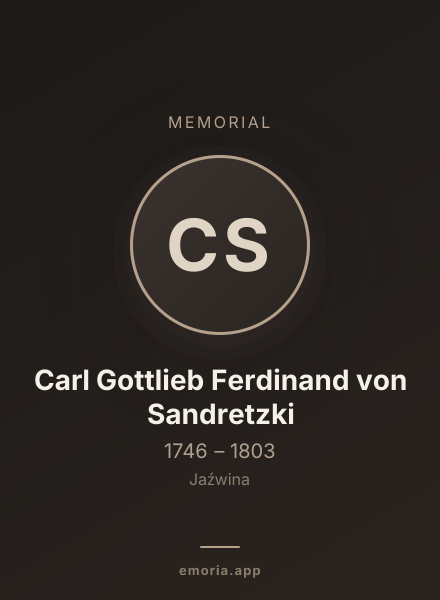 Memorial portrait of Carl Gottlieb Ferdinand von Sandretzki