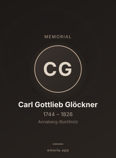 Memorial portrait of Carl Gottlieb Glöckner