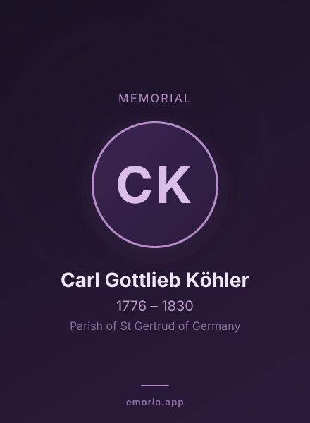 Memorial portrait of Carl Gottlieb Köhler