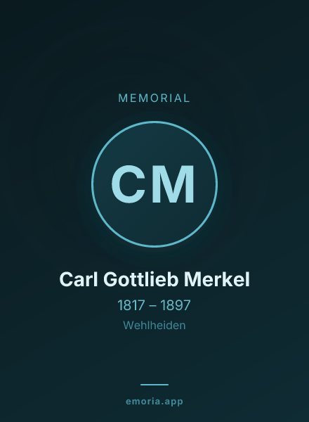 Memorial portrait of Carl Gottlieb Merkel