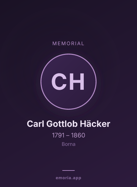 Memorial portrait of Carl Gottlob Häcker