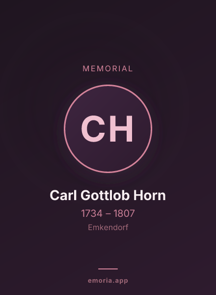 Memorial portrait of Carl Gottlob Horn