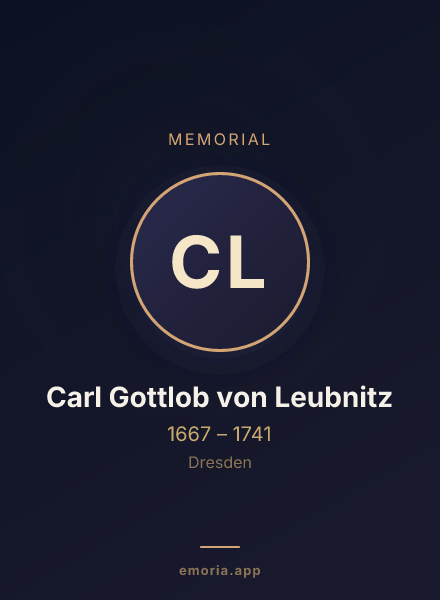 Memorial portrait of Carl Gottlob von Leubnitz