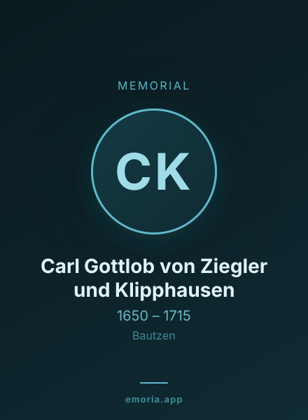 Memorial portrait of Carl Gottlob von Ziegler und Klipphausen
