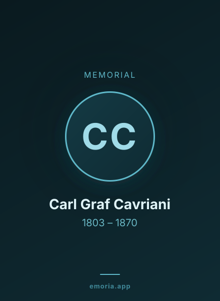 Memorial portrait of Carl Graf Cavriani