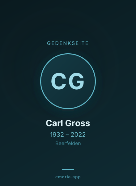 Gedenkportrait von Carl Gross