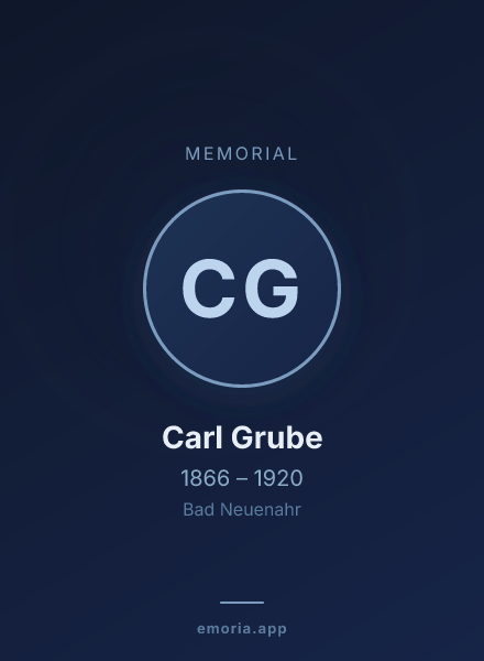 Memorial portrait of Carl Grube