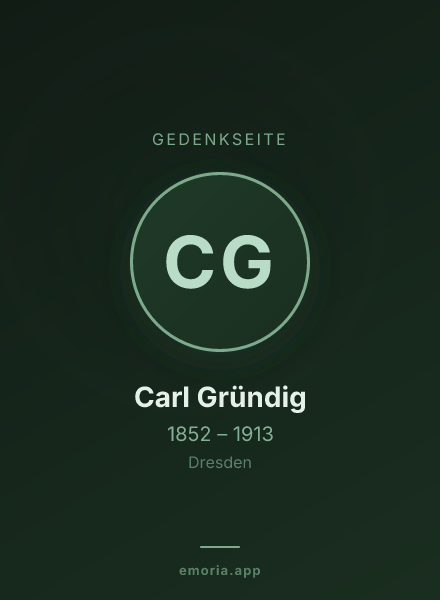 Gedenkportrait von Carl Gründig