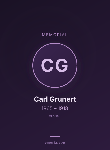 Memorial portrait of Carl Grunert