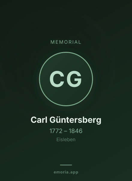Memorial portrait of Carl Güntersberg