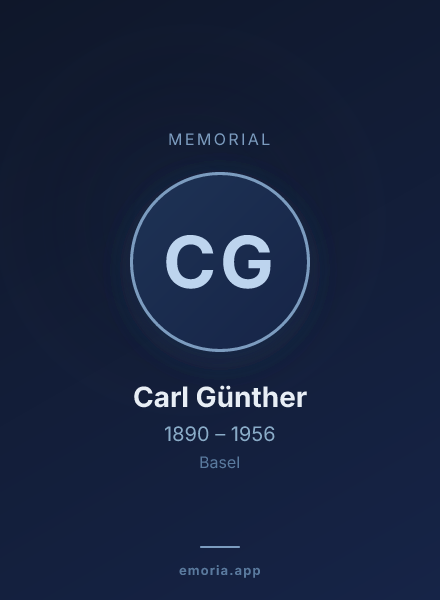 Memorial portrait of Carl Günther