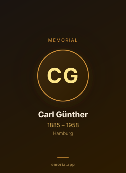 Memorial portrait of Carl Günther