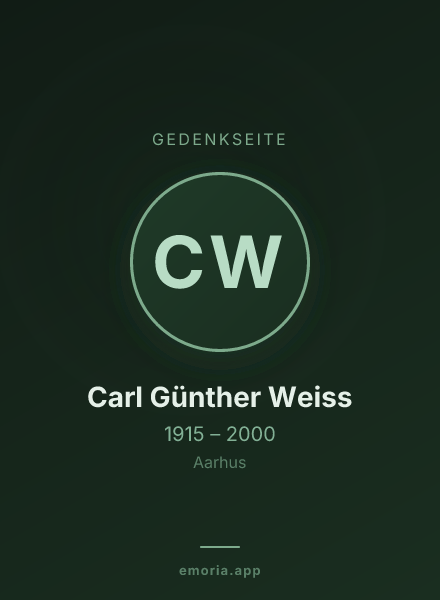 Gedenkportrait von Carl Günther Weiss