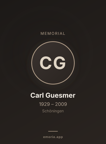Memorial portrait of Carl Guesmer
