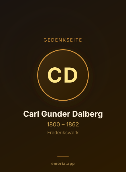 Gedenkportrait von Carl Gunder Dalberg