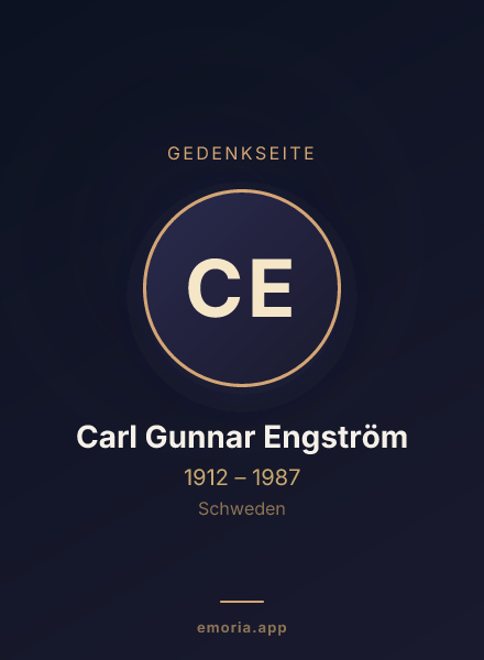 Gedenkportrait von Carl Gunnar Engström