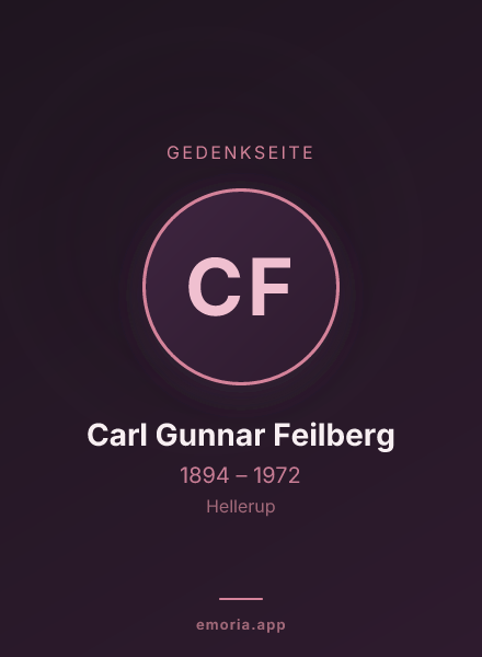 Gedenkportrait von Carl Gunnar Feilberg