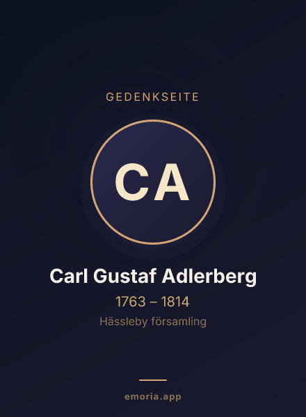 Gedenkportrait von Carl Gustaf Adlerberg