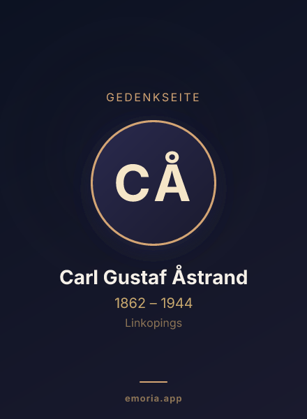 Gedenkportrait von Carl Gustaf Åstrand