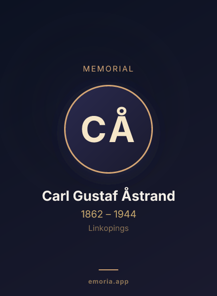 Memorial portrait of Carl Gustaf Åstrand