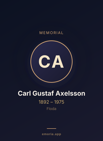 Memorial portrait of Carl Gustaf Axelsson