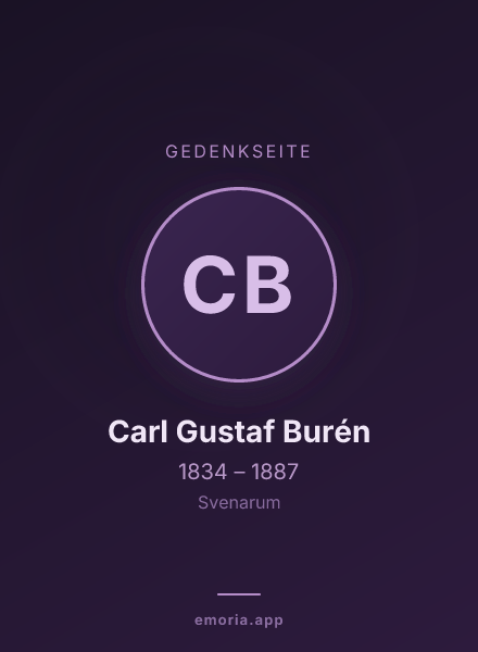 Gedenkportrait von Carl Gustaf Burén