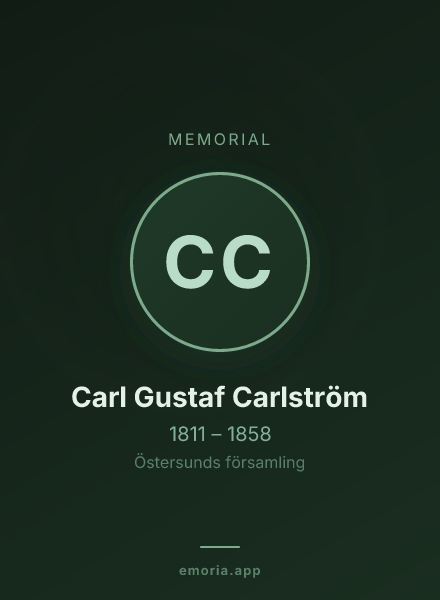 Memorial portrait of Carl Gustaf Carlström