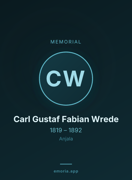 Memorial portrait of Carl Gustaf Fabian Wrede
