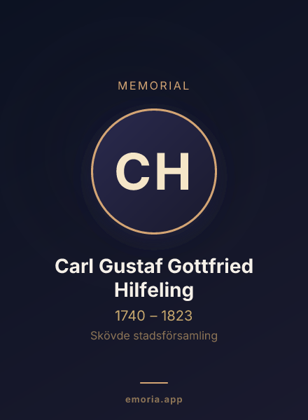 Memorial portrait of Carl Gustaf Gottfried Hilfeling