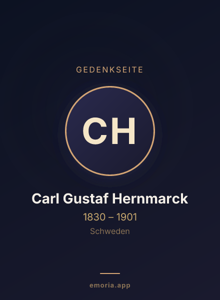 Gedenkportrait von Carl Gustaf Hernmarck