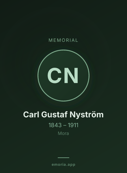 Memorial portrait of Carl Gustaf Nyström