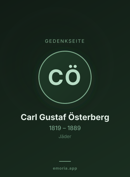 Gedenkportrait von Carl Gustaf Österberg