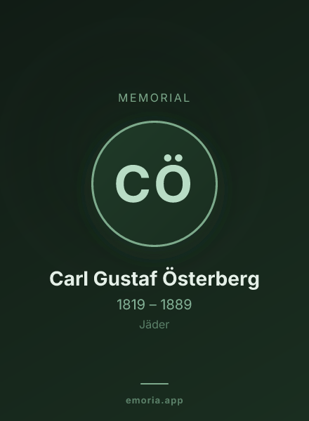 Memorial portrait of Carl Gustaf Österberg