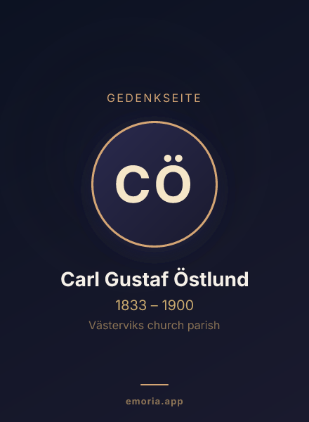 Gedenkportrait von Carl Gustaf Östlund