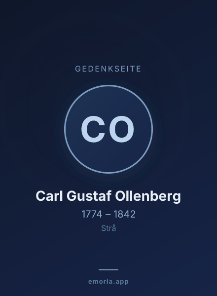 Gedenkportrait von Carl Gustaf Ollenberg
