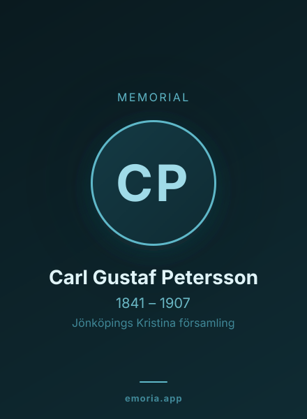 Memorial portrait of Carl Gustaf Petersson