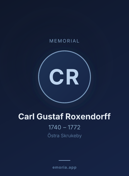 Memorial portrait of Carl Gustaf Roxendorff