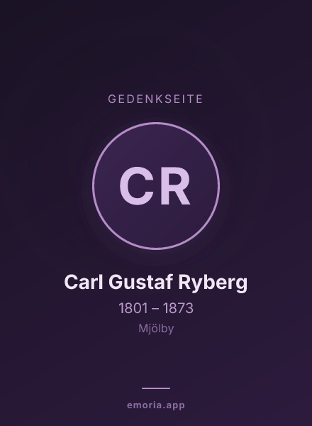 Gedenkportrait von Carl Gustaf Ryberg