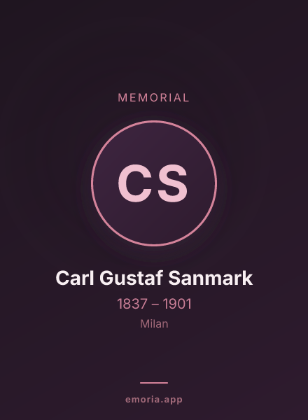 Memorial portrait of Carl Gustaf Sanmark